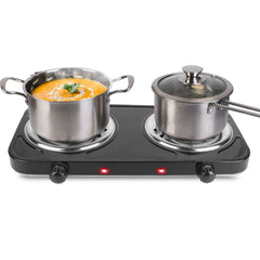 2000W Electric Double Burner Hot Plate 5 Temperature Adjustments Doba