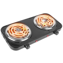 2000W Electric Double Burner Hot Plate 5 Temperature Adjustments Doba