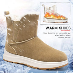 2024 Women's fleece snow boots casual short boots, warm cotton shoes Doba