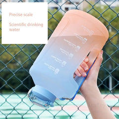 YCALLEY Sport Water Bottle Reminder Silicone Sith Straw, Waterbottle , Fitness Big Bottles 1500ML / 2300ML / 3800ML Sport Doba