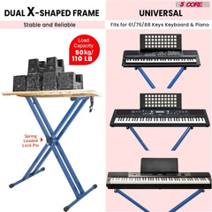 5 CORE Piano Keyboard Stand Double X Style Doba