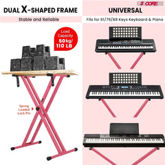 5 CORE Piano Keyboard Stand Double X Style Doba