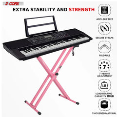 5 CORE Piano Keyboard Stand Double X Style Doba