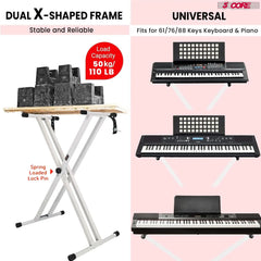 5 CORE Piano Keyboard Stand Double X Style Doba