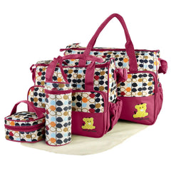 5PCS Baby Nappy Diaper Bags Set Doba