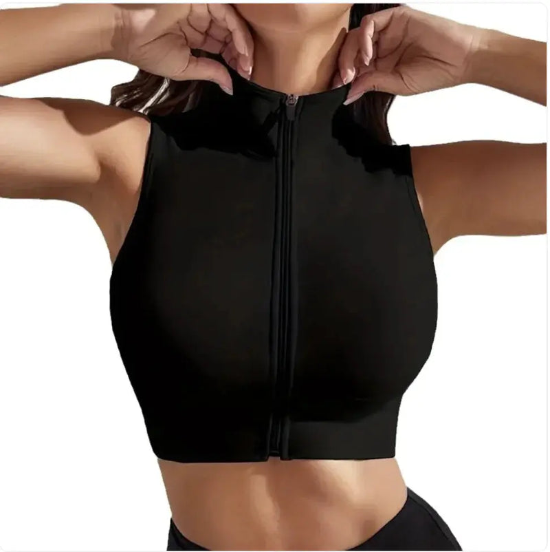 Women's Relaxed Fit Zipper Sports Vest Buyers Bargain Club