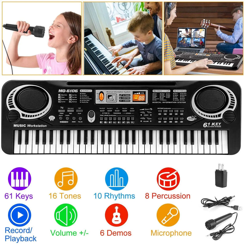 61 Keys Digital Music Electronic Keyboard Doba