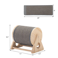 All Natural Wooden Cat Scratching Post Doba