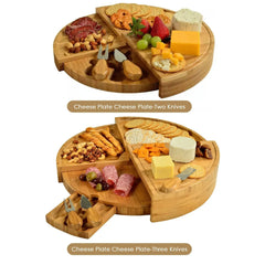 Bamboo Cheese Board with Cheese Knife Set Doba