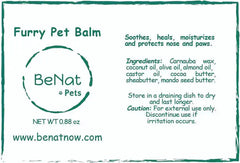 BeNat Pets. Furry Pet Balm. 0.9 oz. Buyers Bargain Club