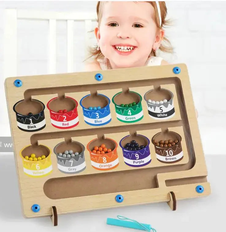 Children's Wooden Toys Color Classification Magnetic Counting Chamber Magnetic Force Educational Toys ZENDROP