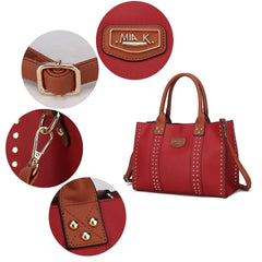 Davina Tote Handbag with wallet Vegan Leather Crossover Doba