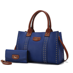 Davina Tote Handbag with wallet Vegan Leather Crossover Doba