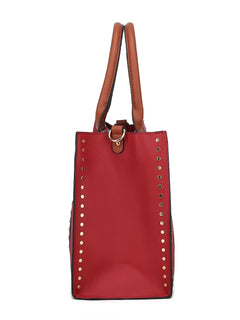 Davina Tote Handbag with wallet Vegan Leather Crossover Doba