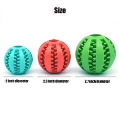 Dog Squeaky Ball Toy; Pet Chew Toy For Dog; Tooth Cleaning Ball Bite Resistant Pet Supplies Doba