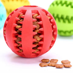 Dog Squeaky Ball Toy; Pet Chew Toy For Dog; Tooth Cleaning Ball Bite Resistant Pet Supplies Doba