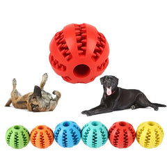 Dog Squeaky Ball Toy; Pet Chew Toy For Dog; Tooth Cleaning Ball Bite Resistant Pet Supplies Doba