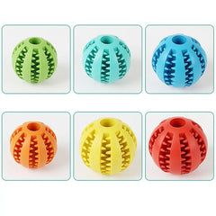 Dog Squeaky Ball Toy; Pet Chew Toy For Dog; Tooth Cleaning Ball Bite Resistant Pet Supplies Doba