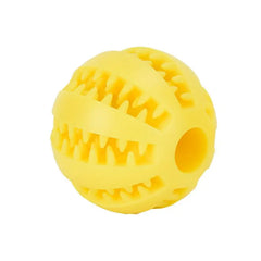 Dog Squeaky Ball Toy; Pet Chew Toy For Dog; Tooth Cleaning Ball Bite Resistant Pet Supplies Doba