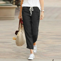 Drawstring Elastic Waist Pants Zendrop