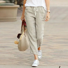 Drawstring Elastic Waist Pants Zendrop