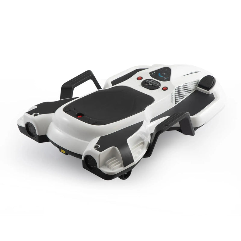 Electric Kids Racing Car with Music and Lights, White Doba