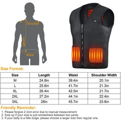 Heat Jacket Vest 3 Heating Gear Adjustable USB Doba