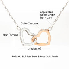 Interlocking Hearts Necklace ShineOn Fulfillment