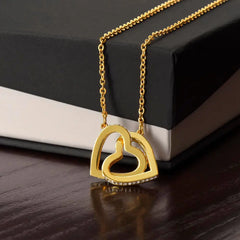 Interlocking Hearts Necklace ShineOn Fulfillment