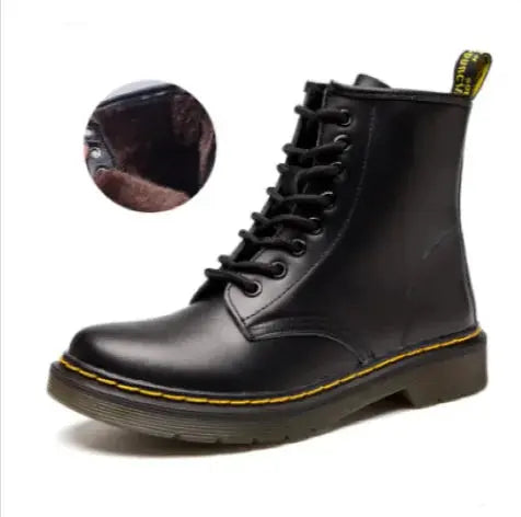 Low-Heeled Leather Martin Boots Buyers Bargain Club