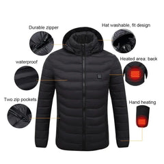 Men's Fleece Waterproof Winter Heated Jackets Buyers Bargain Club