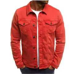 Mens Denim Jeans Jacket Short Slim Fit Doba