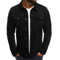 Mens Denim Jeans Jacket Short Slim Fit Doba