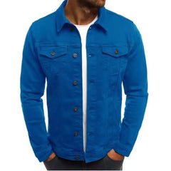 Mens Denim Jeans Jacket Short Slim Fit Doba