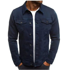 Mens Denim Jeans Jacket Short Slim Fit Doba