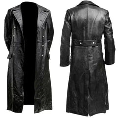 Black Leather Trench Coat Buyers Bargain Club