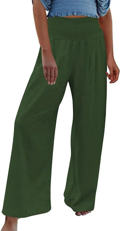 TUNUSKAT Womens Cotton Linen Wide Leg Pants Doba