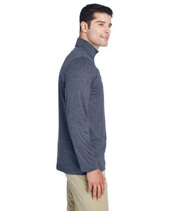 UltraClub 8618 Men's Cool & Dry Heathered Performance Quarter-Zip Doba