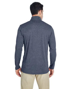 UltraClub 8618 Men's Cool & Dry Heathered Performance Quarter-Zip Doba