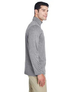 UltraClub 8618 Men's Cool & Dry Heathered Performance Quarter-Zip Doba