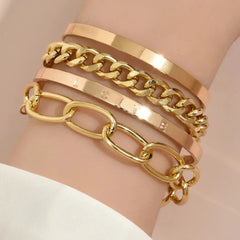 Glossy Chain Bracelet Set Buyers Bargain Club