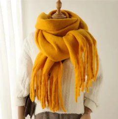 Mohair All-Matching Winter Fringe Scarf Buyers Bargain Club