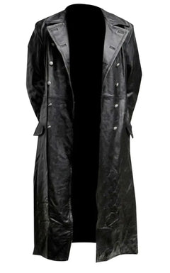 Black Leather Trench Coat Buyers Bargain Club