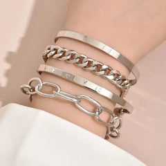 Glossy Chain Bracelet Set Buyers Bargain Club