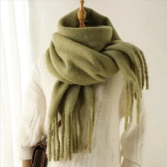 Mohair All-Matching Winter Fringe Scarf Buyers Bargain Club