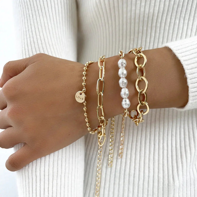 Glossy Chain Bracelet Set Buyers Bargain Club